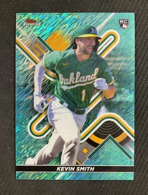 2022 Finest #45 Kevin Smith Rookie Aqua Shimmer Refractor /175 Athletics - Image 1 of 2