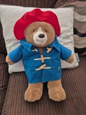 Marks and Spencer London PADDINGTON Bear TEDDY Plush Toy 13” M&S the queen - Image 1 of 4