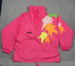 Vintage Elho Freestyle Jacket Adult Large 1/4 Zip Ski Snowboard Pink Windbreaker - Picture 1 of 12