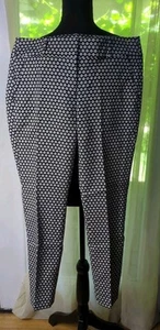 Womans Ann Taylor Loft Marisa Skinny Pants Size 6, Black And White - Picture 1 of 10