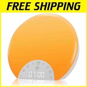 Stylish Dual Alarm Clock with Sunrise Simulation & Touch Control - Perfect Gift - Picture 1 of 9