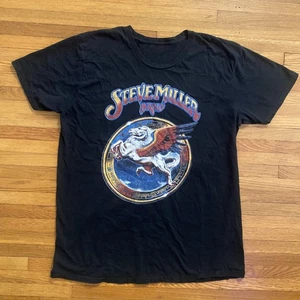 Steve Miller Band Shirt Mens XL Black Pegasus Graphic Rock T-Shirt Tee Concert - Picture 1 of 7