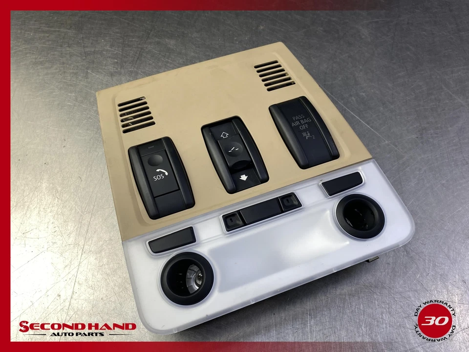 06-12 BMW E90 3 Series Sedan Overhead Dome Reading Light Lamp Switch Beige OEM✅ - Image 1 of 4
