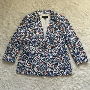 Escada Jacket Brikenanton Blazer Fantasy Floral Print Statement Sz 44 Sz L - Picture 1 of 15