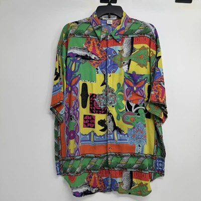 Camisa Union Bay Vintage, Botón Estilo Hawaiano Talla XL Multicolor Hong Kong Foto 1 de 4