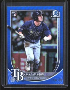 Bowman Chrome Jake Mangum RC 2025 refractor azul/150 Tampa Bay Rays #40 - Imagen 1 de 2
