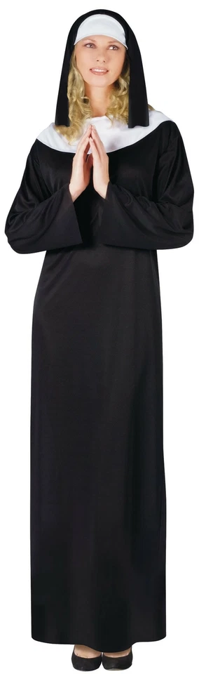 Nun Costume Adult Halloween Fancy Dress - Image 1 of 1