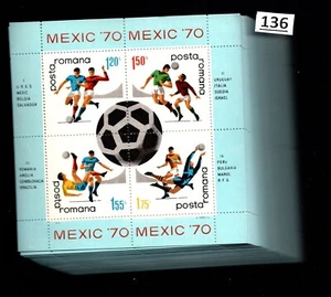 SZ 100X ROMANIA - MNH - SPORTS - SOCCER - MEXICO 1970 - Imagen 1 de 1