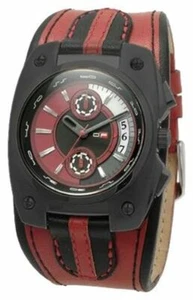 D.Factory Chronograph Stainless Steel Case Leather Band Mens Watch DFU005WRR - Picture 1 of 2