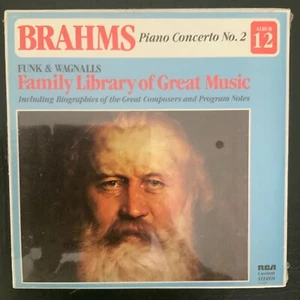 BRAHMS-PIANO CONCERTO 2-FAMILY LIBRARY ALBUM 12-ORIGINAL 1970 RCA VINYL-SEALED - Picture 1 of 2