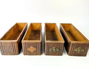 4 Vintage Oak Singer Sewing Machine Wooden Drawers Primitive - Picture 1 of 11