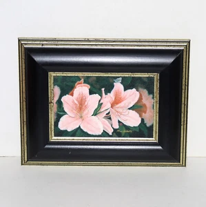 Beverly Abbott Art Print Azaleas Framed pink flowers black gold frame home decor - Picture 1 of 6