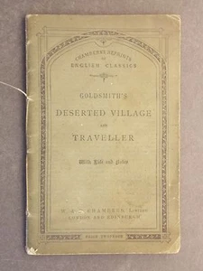 Goldsmith's Deserted Village and Traveller probably 1890 Chambers's paperback - Bild 1 von 5