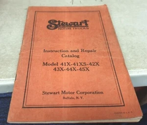 1928 ? STEWART MOTOR TRUCKS Factory Instruction Book RARE - Picture 1 of 5
