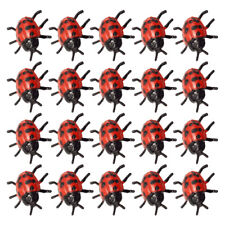  30 Pcs Pvc Simulation Ladybug Plastic Miss Playthings Ladybugs Ornament