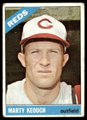 1966 Topps Baseball Card Marty Keough C Cincinnati Reds #334 - Image 1 of 2