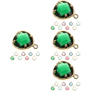4 count metal gemstone pendant drop pendant drop pendant - Picture 1 of 12
