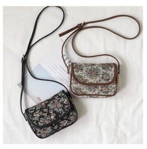 Vintage Jacquard Crossbody Bag Handbag Shopping Bag Shoulder Bag - Picture 1 of 10