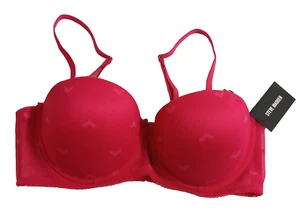 Sujetador convertible Steve Madden con correas extraíbles corazón rosa nuevo con etiquetas para mujer talla 36C - Imagen 1 de 11