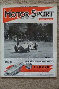 MOTOR SPORT magazine September 1938 - Picture 1 of 1