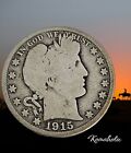 1915 D Silver Barber Half Dollar, VG, Has Character And Eye Appeal Low Shippin 