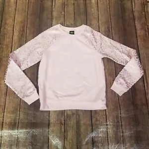 Athletic Works Sweatshirt Girls XXL 2XL 18 Pink Long Sleeve Cheetah Print - Picture 1 of 9