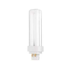 SATCO S8335 18W CFL 3500K 4-PIN G24Q-2 BASE DOUBLE TUBE FLUORESCENT LIGHT BULB - Picture 1 of 3