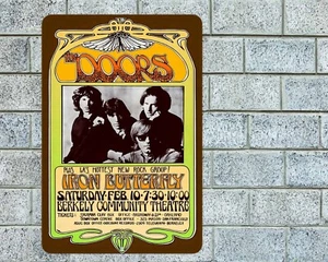 The Doors Sign Aluminum Metal 8"x12" Garage Man Cave Classic Rock Concert - Picture 1 of 1