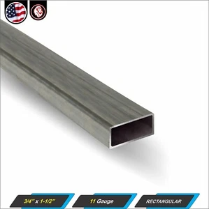 3/4" x 1-1/2" Rectangular Tube - Mild Steel - 11 gauge - ERW - 11" Long - Picture 1 of 3