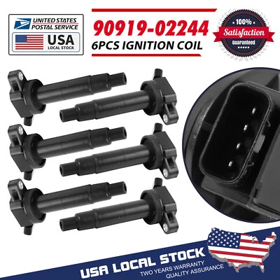 PACK OF 6 IGNITION COIL FOR TOYOTA CAMRY LE SE XLE L4 2.4L 2002-2005 UF333 C1330 - Imagem 1 de 4