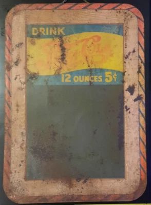 Vintage 1940s Pepsi Double Dot Chalkboard Sign. 27" by 19" - Image 1 of 4