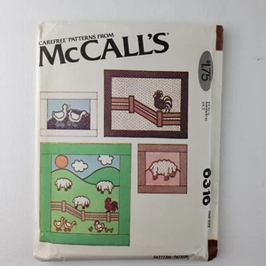 McCall's Pattern 6316 UNCUT Quilt Wall Hanging Farm Rooster Chick Hen Duck Sheep - Picture 1 of 5