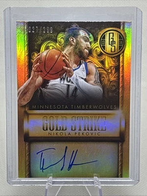 2013-14 Gold Standard Gold Strike Signatures Nikola Pekovic /299 Auto T’Wolves - Image 1 of 3