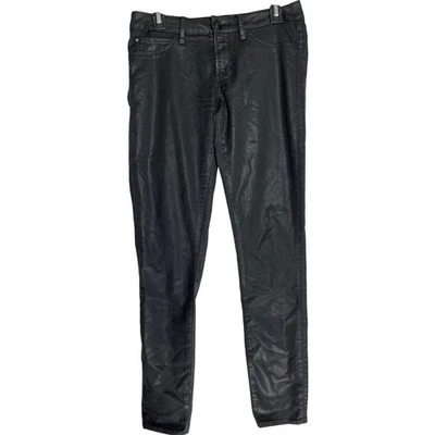 Articles Of Society Skinny Jeans 28 Black Sparkly Denim Mid Rise Fairy Grunge - Image 1 of 4