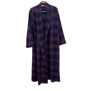 LL Bean Scotch karierter Flanell-Bademantel mit Taschen 502585 Damen Medium GÜRTEL FEHLT - Bild 1 von 7