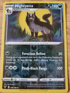 Mightyena 104/185 Swsh04: Vivid Voltage Reverse Holo - Picture 1 of 2