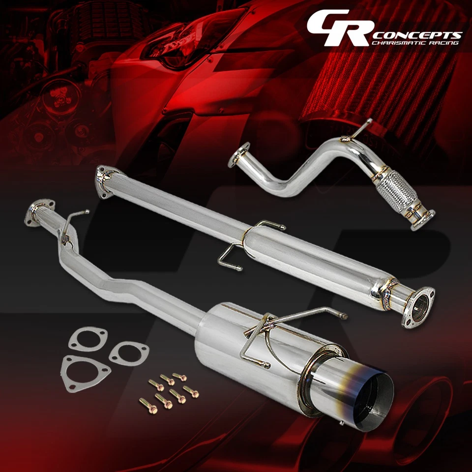 4.5" MUFFLER BURNT TIP CATBACK EXHAUST SYSTEM FOR 1994-1997 HONDA ACCORD 2.2L I4 — 第 1/1 张图片
