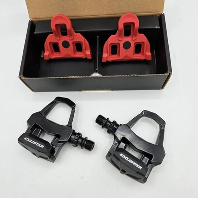New - Exustar Clipless Road Bike Pedals & Cleats, E-PR15, SPD-SL Compatible - Image 1 of 4