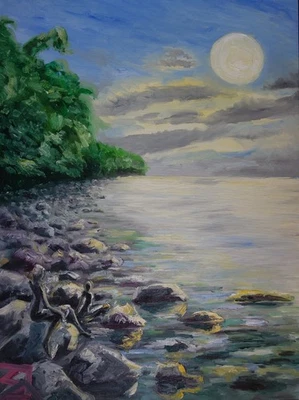 Gemälde, Öl auf Leinwand, Küste, Malerfürst von Rügen, Sven Janotta - Bild 1 von 2