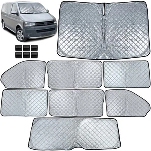 Sonnenschutz Verdunklung 8-teilig für VW Bus Transporter T5 T6 2003-2019 - Picture 1 of 11