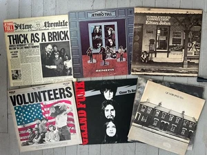 Lot 6 Vinyl LP The WHO Jethro Tull Grand Funk Jefferson Airplane Elton John Vtg - Imagen 1 de 14