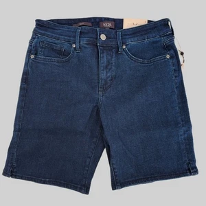 Pantalones Cortos de Denim NYDJ Ella Arise Aberturas Laterales Azul Lavado Oscuro Para Mujer Talla 6 - Imagen 1 de 8
