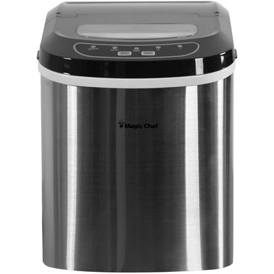 Magic Chef Hnim27st Countertop Ice Maker – 27 Lb/Day, Stainless Steel, Bullet  - Image 1 of 4