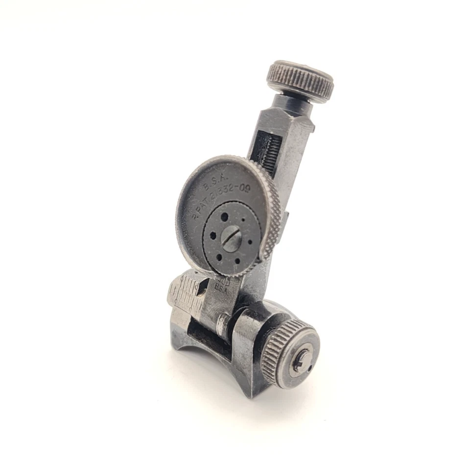 ¿Martini BSA vintage? Henry? Mira para rifle de aire modelo 8 con disco de apertura giratorio Foto 1 de 4