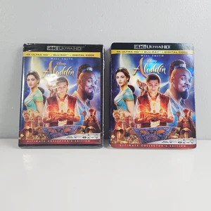 Aladdin 4K Ultra HD + Blu-Ray (2019, Disney) Live Action • New Sealed w/ Slip - Picture 1 of 2