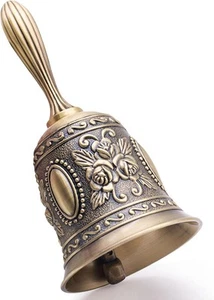 DomeStar Hand Bell Brass Call for Bedside, Dinner, Wedding Medium, - Picture 1 of 6