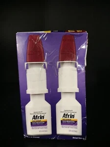 Afrin No Drip Extra Moisturizing Pump Mist Twin Pack 15ml Each Exp. 01/2025+