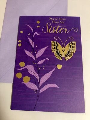 HALLMARK MAHOGANY African American Happy Birthday Your More Than My Sister Hallmark Greeting Card