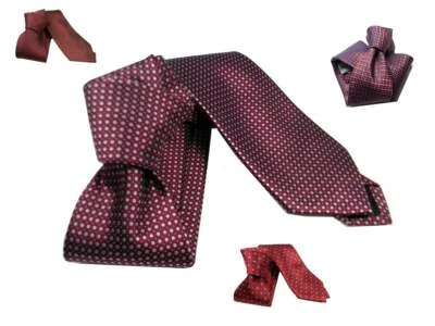 AVANTGARDEACCESSORI Cravatta rosso bordeaux con microdisegni cravatte rosse uomo di facile abbinata