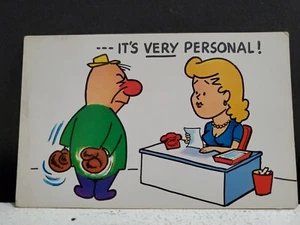 Guante de Boxeo Humoroso Postal De Colección Años 60 PLASTICROMO ""Es Muy Personal - Imagen 1 de 3
